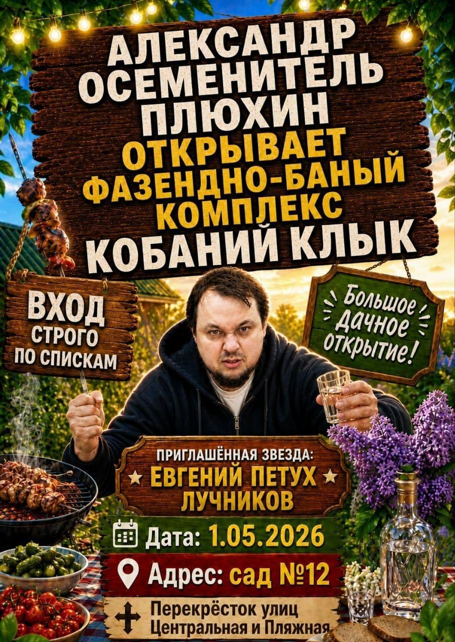 Главный герой вечера с образца